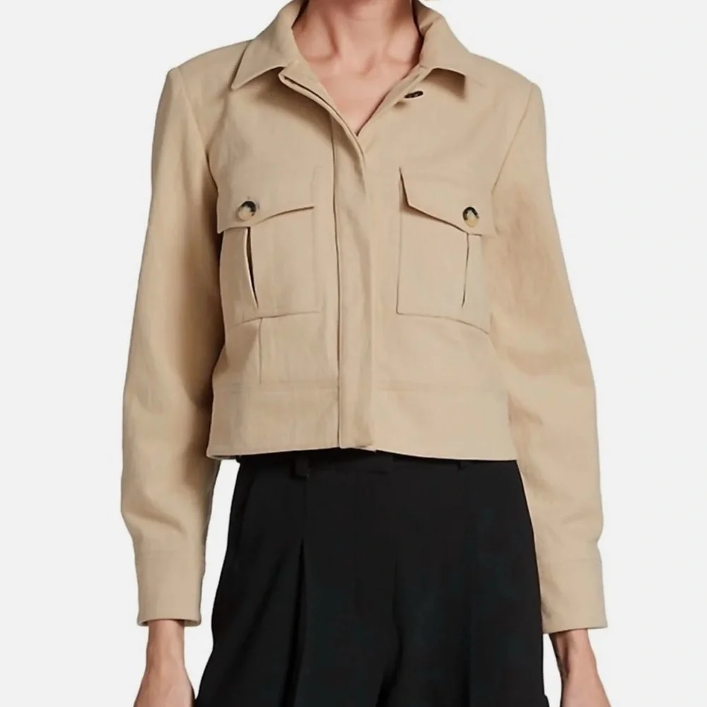 ba&sh Beige Utility Jacket - Picture 1 of 5
